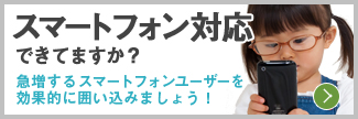 スマートフォン対応できてますか？　急増するスマートフォンユーザーを効果的に囲い込みましょう！